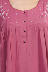 Pink Supima Cotton Plain Nisha