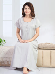 Swoke Grey Supima Cotton Plain Nisha