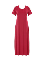 Dark Red Malai fabric Anvika