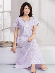 Lavender Pure cotton Chikankari Amyra