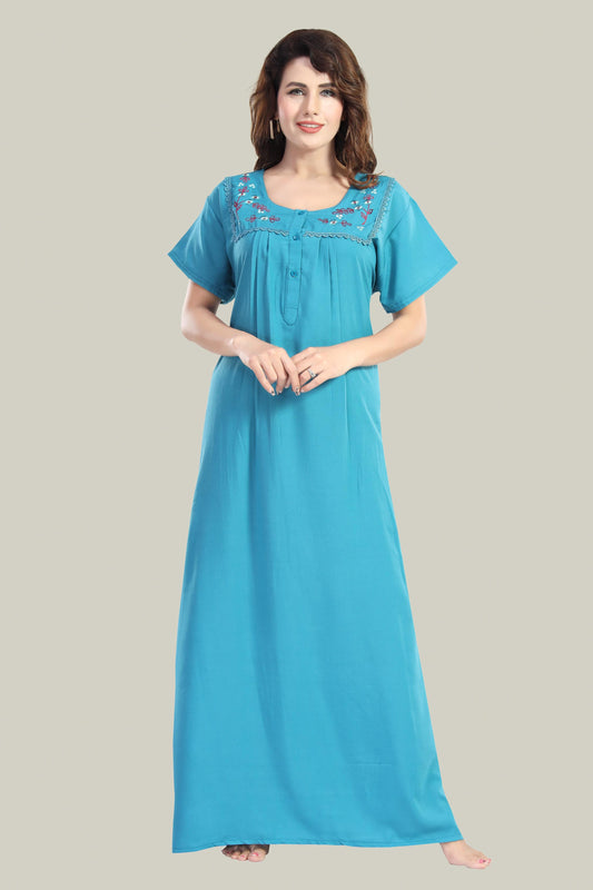 Sapphire Blue Bamboo Cotton Monali