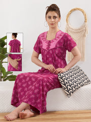 Magenta Pink Bamboo Cotton Aanya
