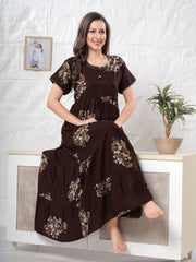 Dark Brown Supima Cotton Umbrella Nightgown Alina