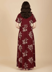 Red Supima Cotton Umbrella Nightgown Ziva