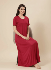 Dark Red Malai fabric Anvika