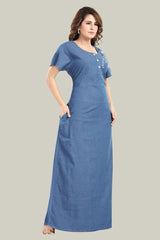 Soft Denim Scarlett Nightgown
