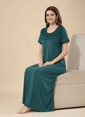 Hunter Green Malai fabric Anvika