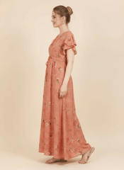 Orange Supima Cotton Umbrella Nightgown Prisha