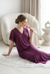 Mulberry Purple Malai fabric Rubina