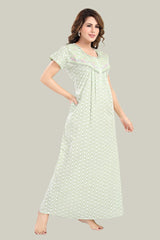 Pista Green Pure cotton Chikankari Amyra