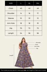 Cherry Red Reyon Cotton Umbrella Nightgown Shreya