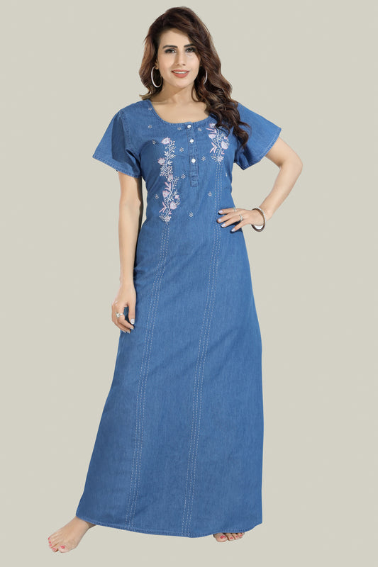 Soft Denim Lora Nightgown