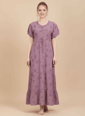 Lavender Supima Cotton Umbrella Nightgown Monisha
