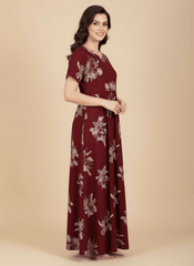 Red Supima Cotton Umbrella Nightgown Ziva