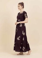 Brown Supima Cotton Umbrella Nightgown Priyanka