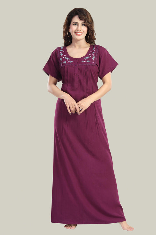 Burgundy Bamboo Cotton Monali
