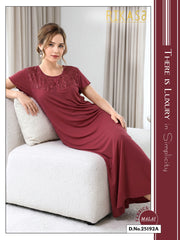 Cherry Red Malai Fabric Ayesha