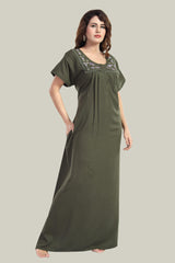 Olive Green Bamboo Cotton Monali