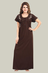 Chocolate Brown Supima Cotton Plain Nisha