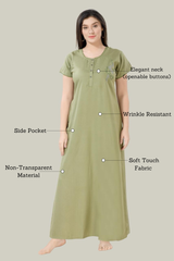Green Supima Cotton Plain Nina