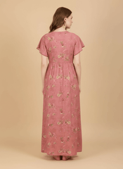 Salmon Pink Supima Cotton Umbrella Nightgown Prisha