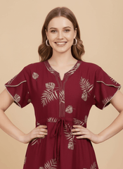 Red Supima Cotton Umbrella Nightgown Anjali