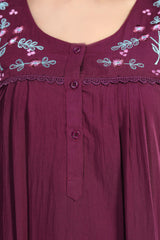 Burgundy Bamboo Cotton Monali