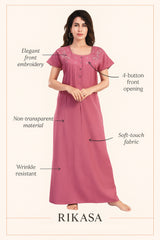 Pink Supima Cotton Plain Nisha