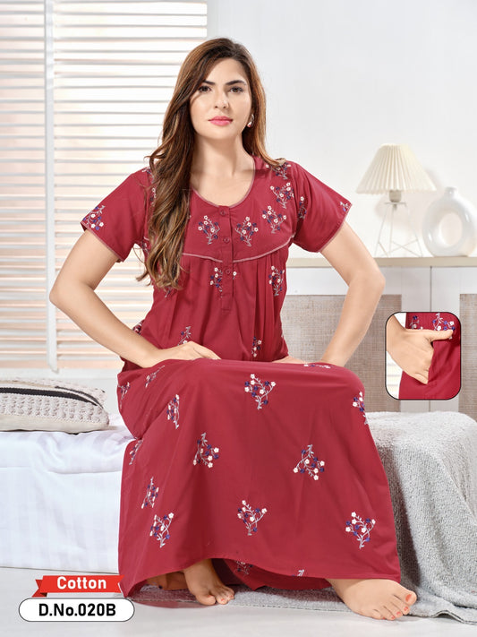 Cheery Red Pure Mulmul Cotton Lucy
