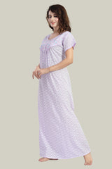 Lavender Pure cotton Chikankari Amyra