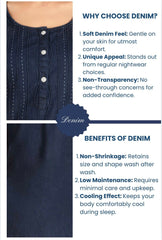 Soft Denim Amelia Nightgown