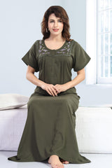 Olive Green Bamboo Cotton Monali