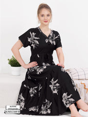 Black Supima Cotton Umbrella Nightgown Ziva