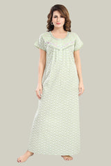 Pista Green Pure cotton Chikankari Amyra