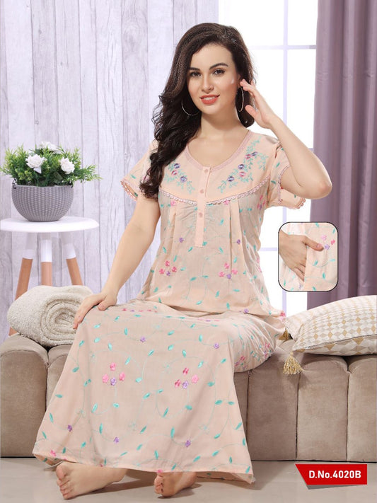 Peach Pure Mulmul Cotton Elora