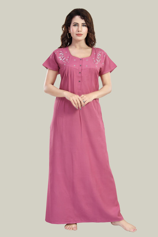 Pink Supima Cotton Plain Nisha