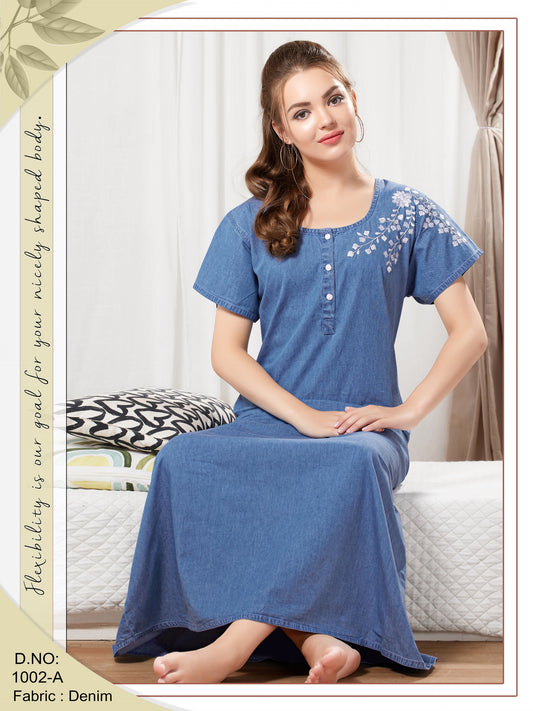 Soft Denim Scarlett Nightgown