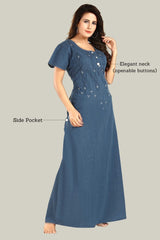 Soft Denim Salina Nightgown