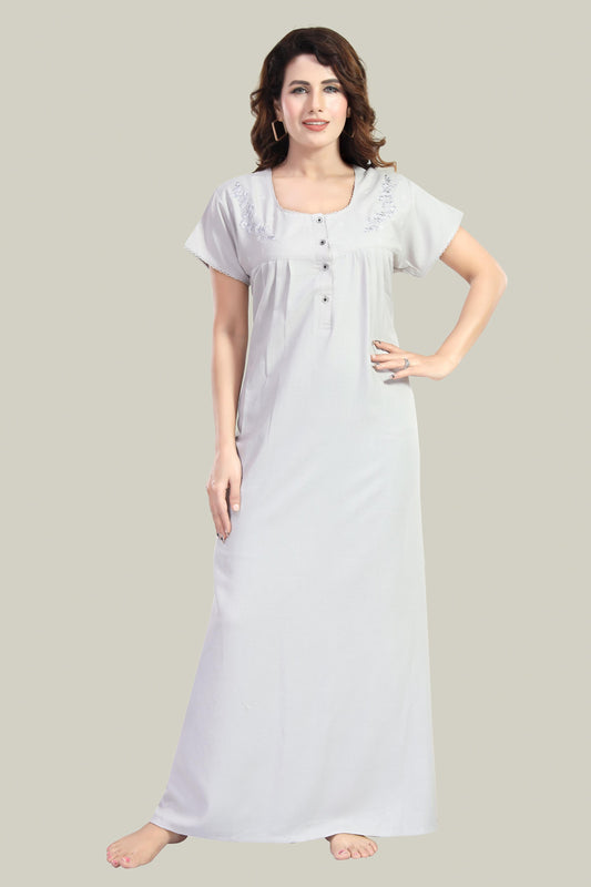 Swoke Grey Supima Cotton Plain Nisha