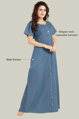 Soft Denim Amelia Nightgown