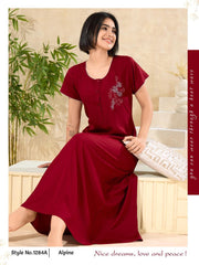 Cherry Red Supima Cotton Plain Nina