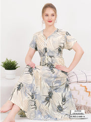 Cream Grey Supima Cotton Umbrella Nightgown Shruti