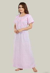 Blossom Pink Pure cotton Chikankari Amyra