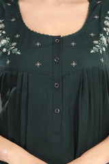 Bottle Green Supima Cotton Plain Nisha