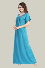 Sapphire Blue Bamboo Cotton Monali