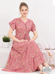 Salmon Pink Supima Cotton Umbrella Nightgown Prisha