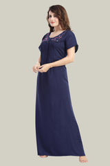 Navy blue Bamboo Cotton Monali