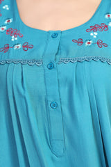 Sapphire Blue Bamboo Cotton Monali