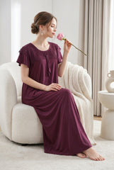 Dark Wine Malai fabric Alifya