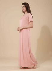 Baby Pink Malai fabric Anvika